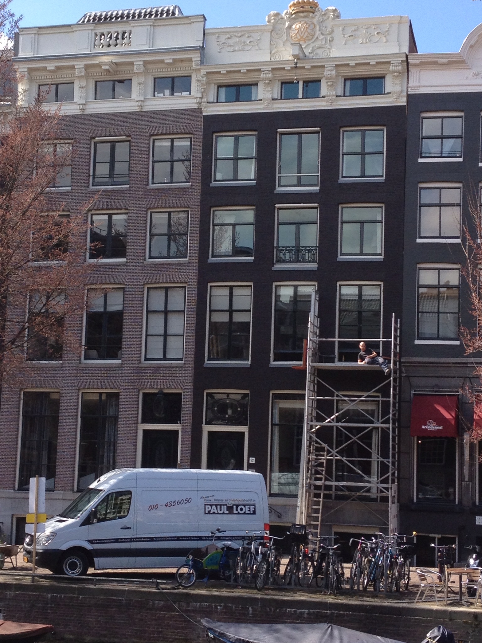 Verbouwing Herengracht te Amsterdam